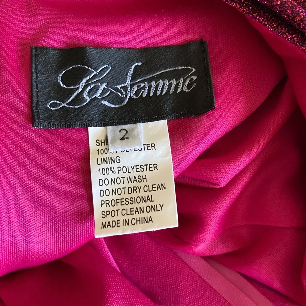 La Femme sparkly prom dress, size 2 - Picture 4 of 5